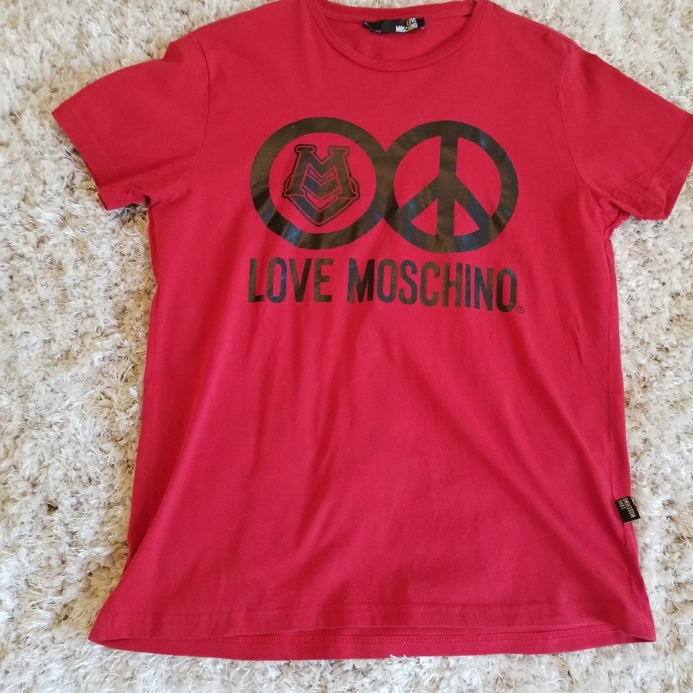 Men's red Love Moschino tee size l